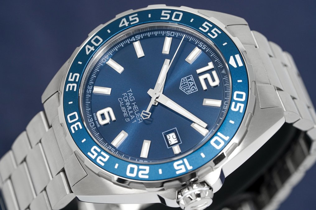 Tag Heuer Formula 1 Bucherer Blue Edition Blue Dial Silver Steel Strap Watch for Men - WAZ2015.BA0842 Buy Now By Tag Heuer