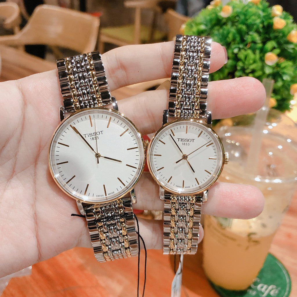 Tissot Everytime Medium White Dial Two Tone Mesh Bracelet Watch For Men - T109.410.22.031.00 Buy Now By Tissot