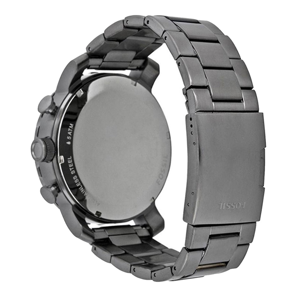 Fossil Nate Chronograph Gunmetal Dial Grey Steel Strap Watch for Men - JR1437 Buy Now By Fossil