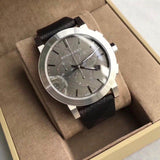 Burberry The City Grey Dial Black Leather Strap Watch for Men - BU9359 Buy Now By Burberry