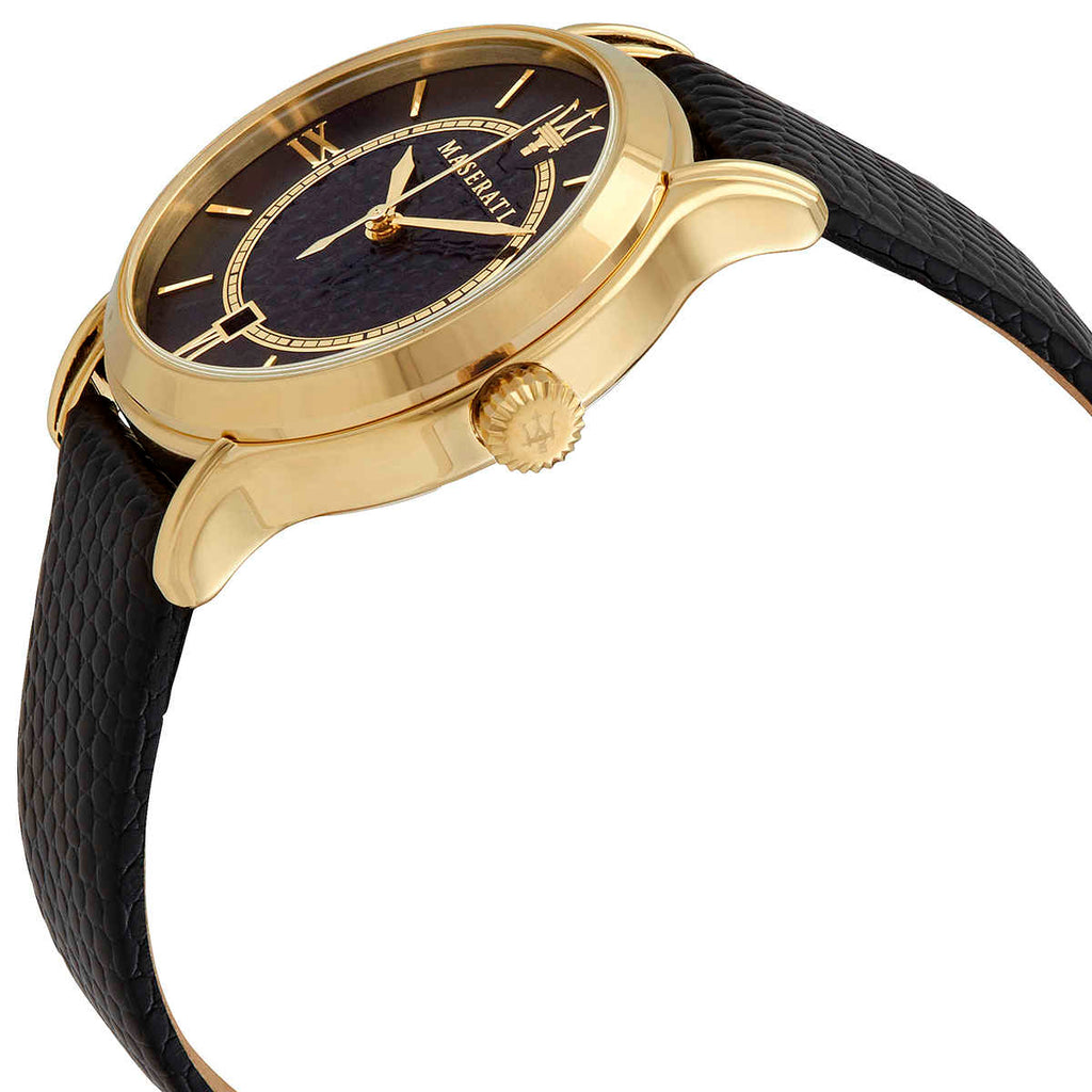 Maserati Epoca Black Dial Black Leather Strap Watch For Women - R8851118501 Buy Now By Maserati