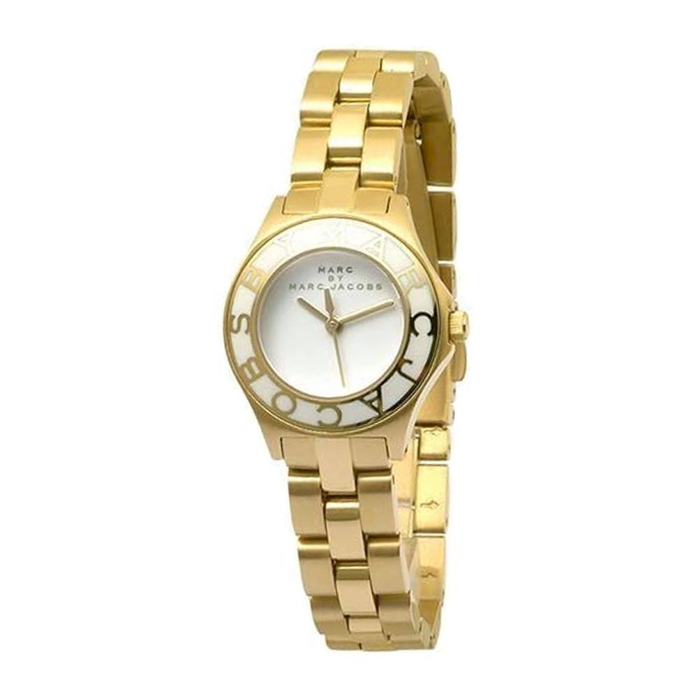 Marc Jacobs Amy White Dial Gold Steel Strap Watch for Women - MBM3051 Buy Now By Marc Jacobs