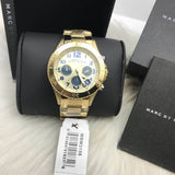Marc Jacobs Rock Metal Chronograph Gold Dial Gold Steel Strap Watch for Men - MBM3158 Buy Now By Marc Jacobs