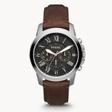 Fossil Grant Chronograph Black Dial Brown Leather Strap Watch for Men - FS4813 Buy Now By Fossil