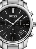 Hugo Boss Commander Black Dial Silver Steel Strap Watch for Men - 1513433 Buy Now By Hugo Boss