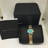 Marc Jacobs Amy Dinky Blue Dial Gold Steel Strap Watch for Women - MBM3229 Buy Now By Marc Jacobs