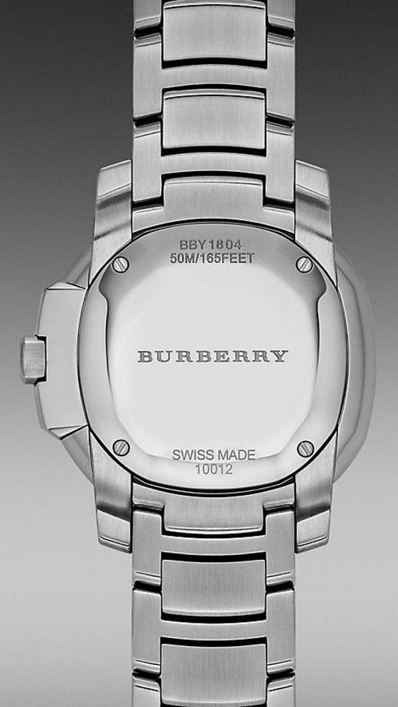 Burberry The Britain Diamonds Mother of Pearl Dial Silver Steel Strap Watch for Women - BBY1804 Buy Now By Burberry