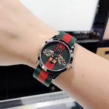 Gucci Le Marche des Merveilles Red & Green Dial Red & Green Nylon Strap Unisex Watch - YA1264060 Buy Now By Gucci