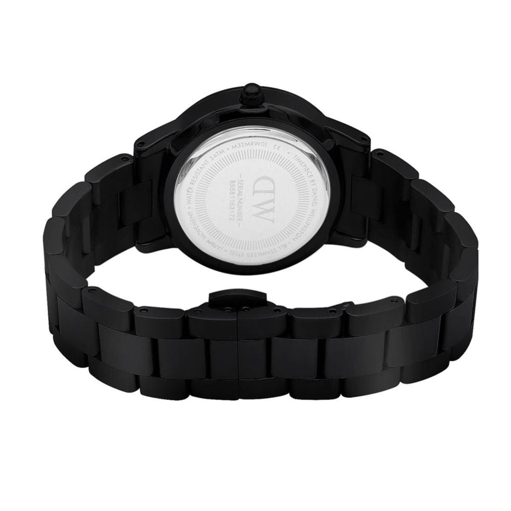 Daniel Wellington Iconic Link Ceramic Black Dial Black Steel Strap Watch For Women - DW00100415 Buy Now By Daniel Wellington