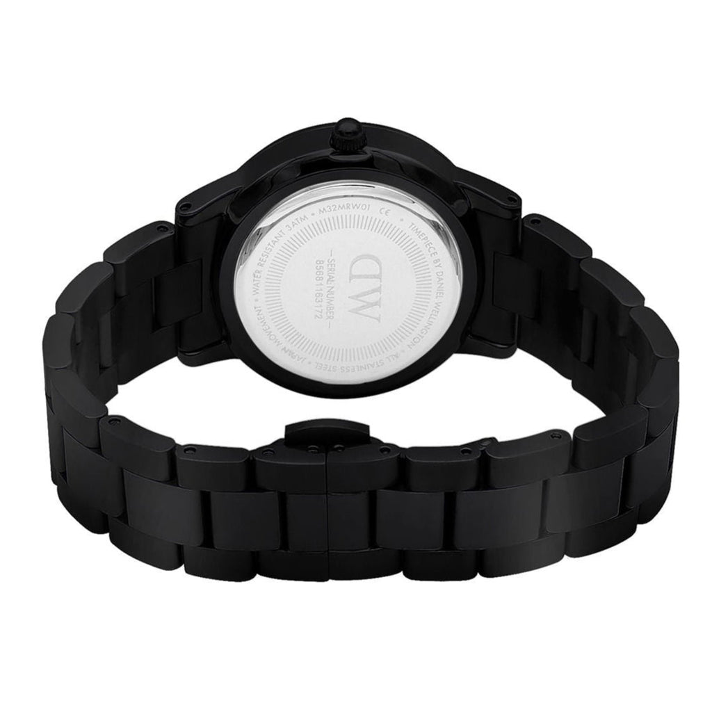 Daniel Wellington Iconic Link Ceramic Black Dial Black Steel Strap Watch For Women - DW00100414 Buy Now By Daniel Wellington