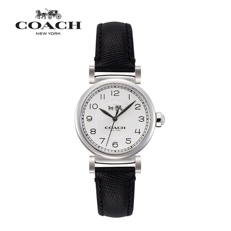 Coach Madison White Dial Black Leather Strap Watch for Women - 14502406 Buy Now By Coach