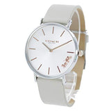 Coach Perry Silver DIal White Leather Strap Watch for Women - 14503116 Buy Now By Coach