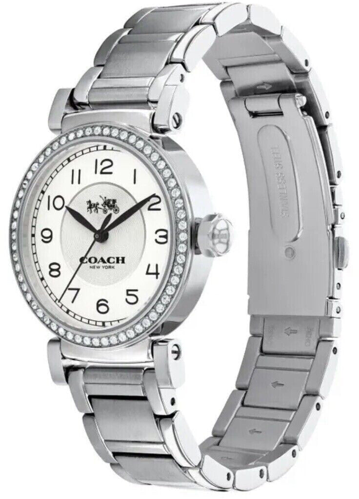 Coach Madison White Dial Silver Steel Strap Watch for Women - 14502396 Buy Now By Coach
