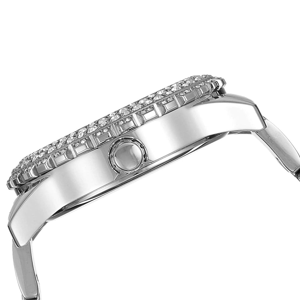 Guess Dazzler Diamonds Silver Dial Silver Steel Strap Watch for Women - W0335L1 Buy Now By Guess