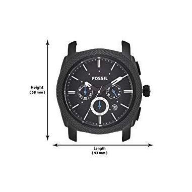 Fossil Machine Chronograph Black Dial Black Steel Strap Watch for Men - FS4552 Buy Now By Fossil