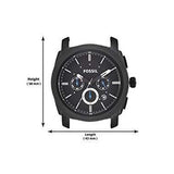 Fossil Machine Chronograph Black Dial Black Steel Strap Watch for Men - FS4552 Buy Now By Fossil