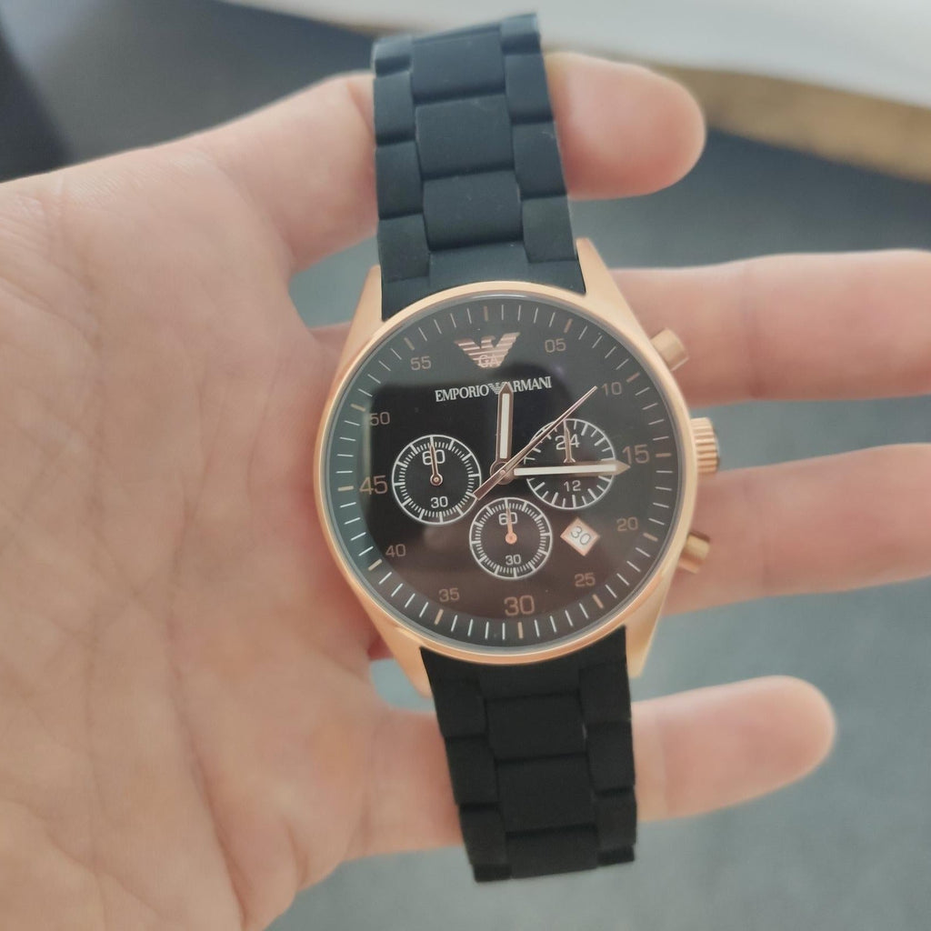 Emporio Armani Sportivo Black Dial Black Steel Strap Watch For Men - AR5905 Buy Now By Emporio Armani