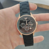 Emporio Armani Sportivo Black Dial Black Steel Strap Watch For Men - AR5905 Buy Now By Emporio Armani