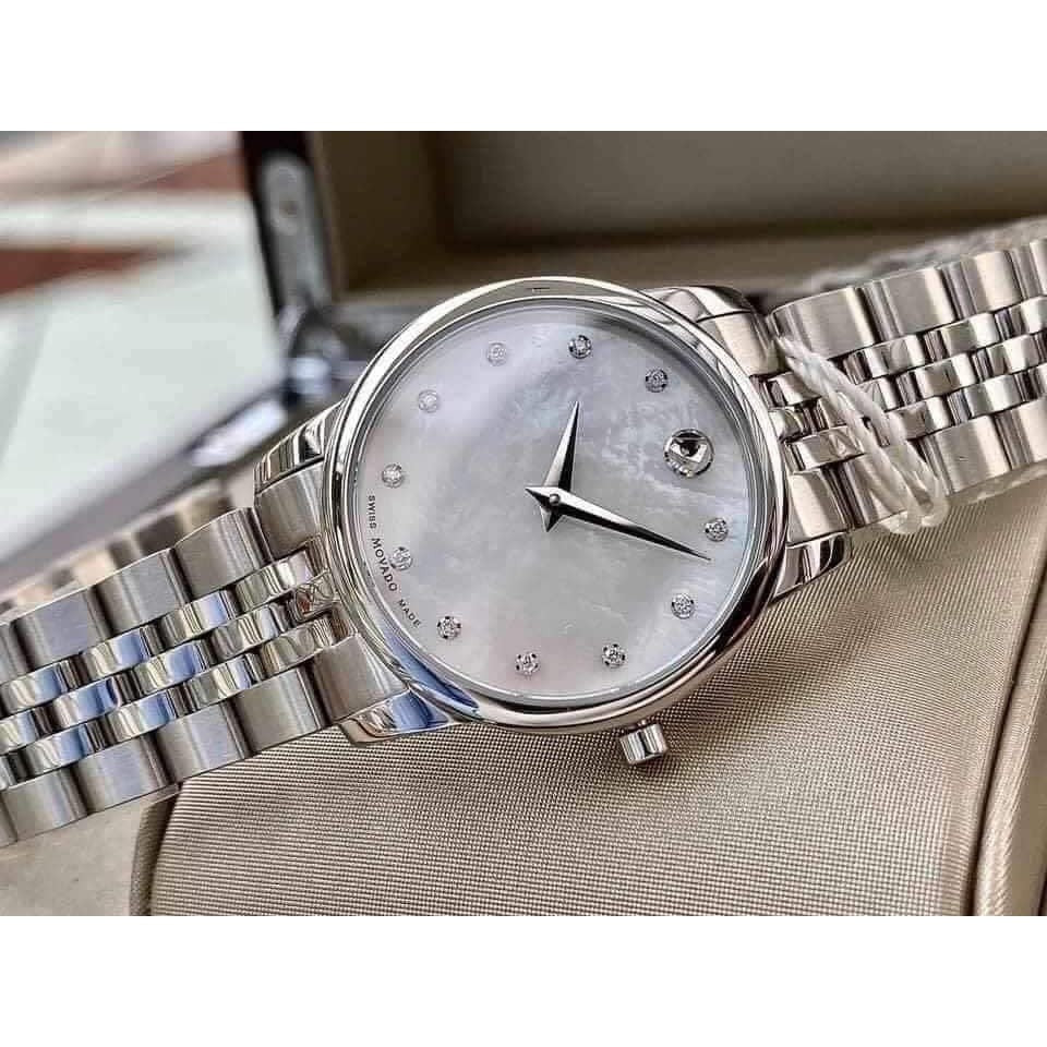 Movado Museum Classic Mother of Pearl Dial Silver Steel Strap Watch For Women - 0606612 Buy Now By Movado
