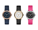 Marc Jacobs Roxy Black Dial Pink Leather Strap Watch for Women - MJ1540 Buy Now By Marc Jacobs