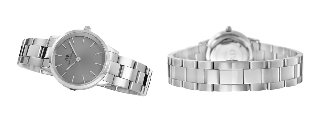 Daniel Wellington Link Grey Dial Silver Steel Strap Watch For Men - DW00100328 Buy Now By Daniel Wellington