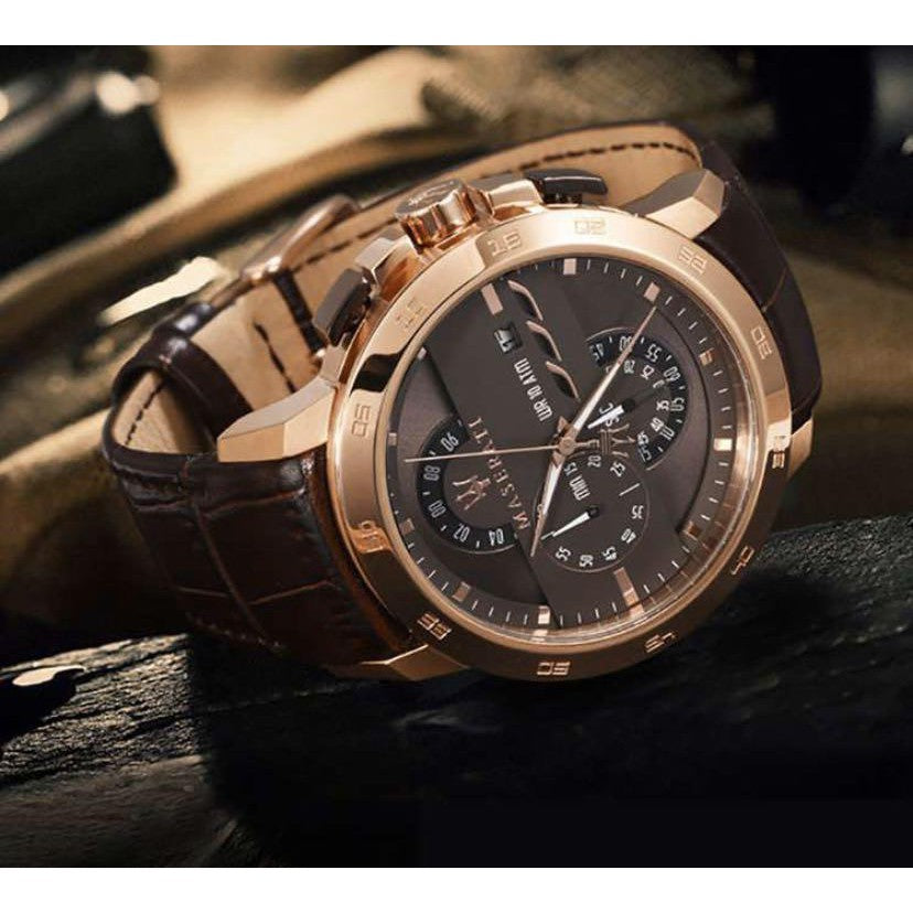 Maserati Ingegno Chronograph Brown Dial Brown Leather Strap Watch For Men - R8871619001 Buy Now By Maserati