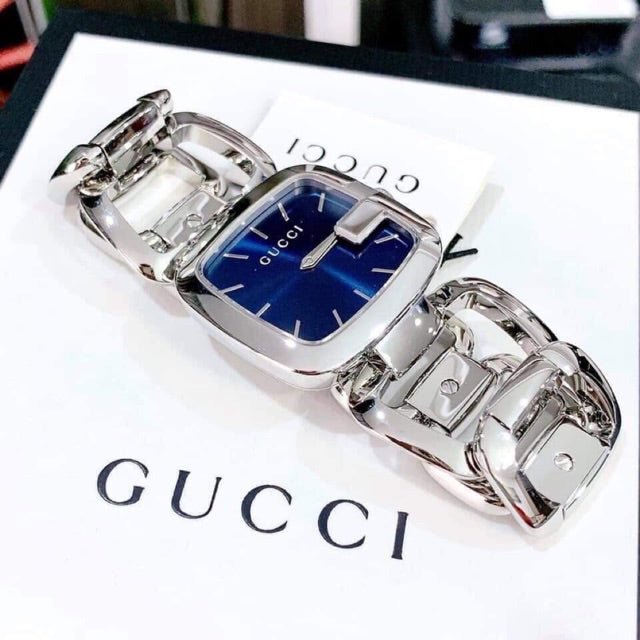 Gucci G Gucci Blue Dial Silver Steel Strap Watch For Women - YA125405 Buy Now By Gucci