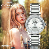 Coach Sports Crystals Silver Dial Silver Steel Strap Watch for Women - 14502194 Buy Now By Coach
