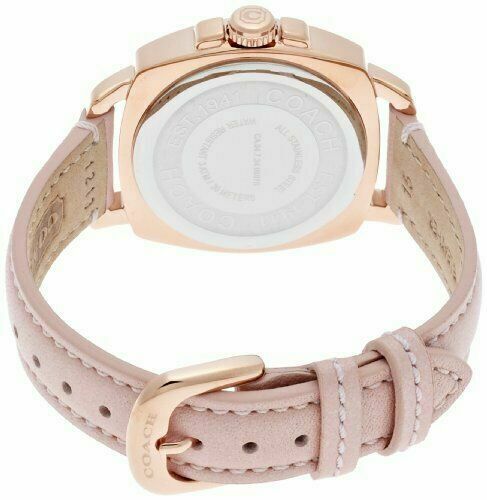 Coach Boyfriend Mother of Pearl White Dial Pink Leather Strap Watch for Women - 14503151 Buy Now By Coach