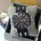Guess Oasis Black Dial Black Rubber Strap Watch for Men - W0366G1 Buy Now By Guess