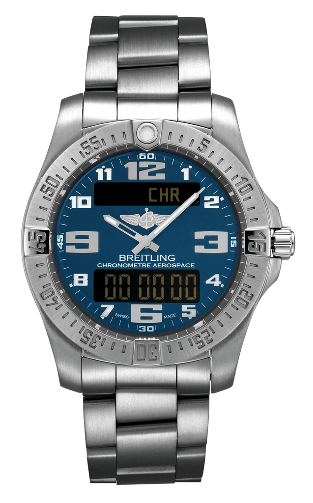 Breitling Aerospace Evo Blue Dial Silver Steel Strap Watch for Men - E79363101C1E1 Buy Now By Breitling