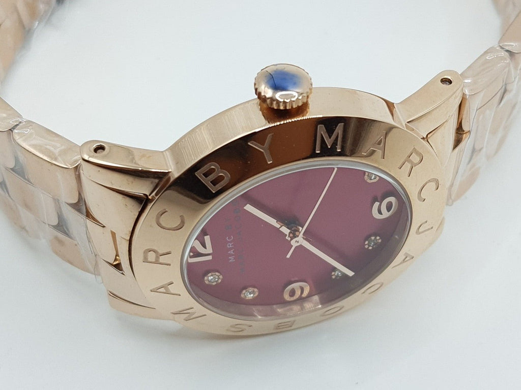 Marc Jacobs Amy Purple Dial Rose Gold Steel Strap Watch for Women - MBM8618 Buy Now By Marc Jacobs