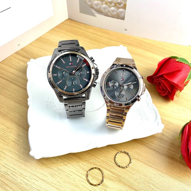 Tommy Hilfiger Eve Chronograph Quartz Grey Dial Rose Gold Steel Strap Watch For Women - 1782277 Buy Now By Tommy Hilfiger