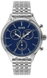 Hugo Boss Companion Blue Dial Silver Steel Strap Watch for Men - 1513653 Buy Now By Hugo Boss
