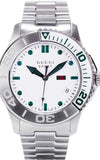 Gucci G Timeless Silver Dial Silver Steel Strap Watch For Men - YA126232 Buy Now By Gucci