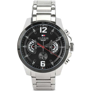 Tommy Hilfiger Decker Quartz Black Dial Silver Steel Strap Watch for Men - 1791472 Buy Now By Tommy Hilfiger