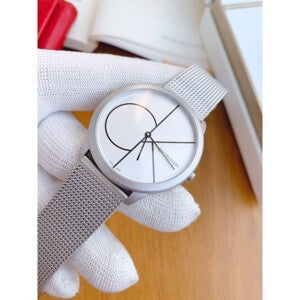 Calvin Klein Minimal White Dial Silver Mesh Bracelet Watch for Men - K3M5115X Buy Now By Calvin Klein