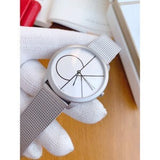 Calvin Klein Minimal White Dial Silver Mesh Bracelet Watch for Men - K3M5115X Buy Now By Calvin Klein