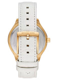 Michael Kors Sage Three-Hand Mother of Pearl White Dial White Leather Strap Watch for Women - MK4818 Buy Now By Michael Kors