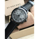 Burberry The City Black Dial Black Leather Strap Watch for Men - BU9364 Buy Now By Burberry