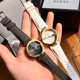 Gucci G Interlocking White Dial White Leather Strap Watch For Women - YA133327 Buy Now By Gucci