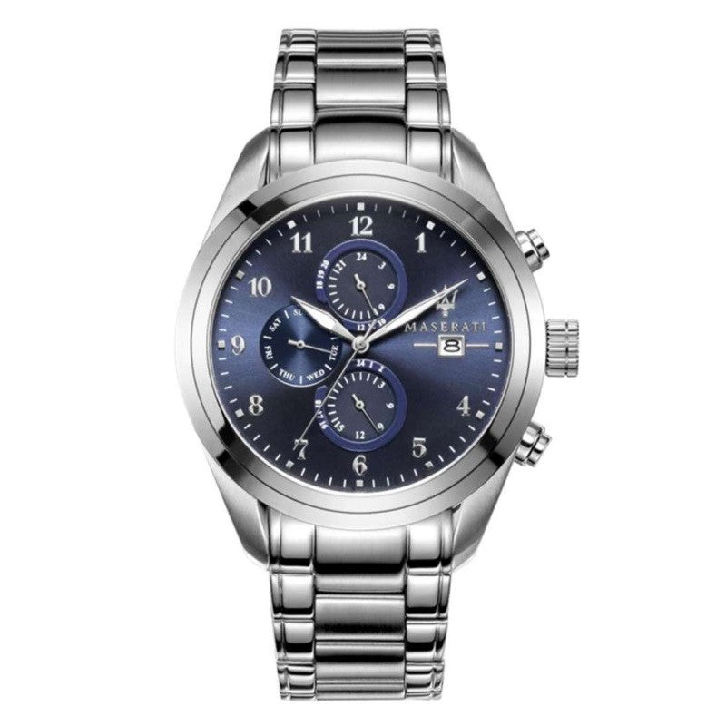Maserati Traguardo Blue Dial Silver Steel Strap Watch For Men - R8853112505 Buy Now By Maserati