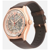 Emporio Armani Meccanico White Skeleton Dial Brown Leather Strap Watch For Men - AR60005 Buy Now By Emporio Armani