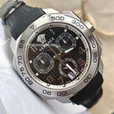 Versace Dylos Analog Black Dial Black Leather Strap Watch for Men - VQC010015 Buy Now By Versace