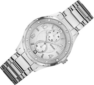 Guess Siren White Dial Silver Steel Strap Watch for Women - W0442L1 Buy Now By Guess