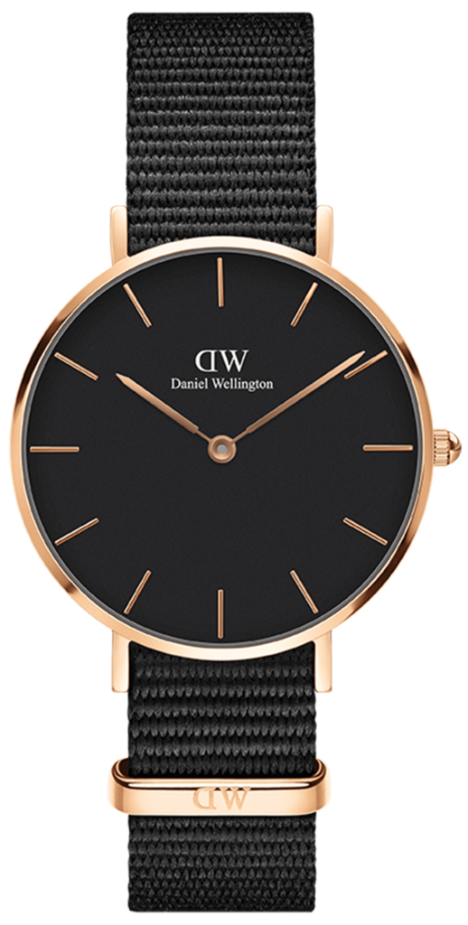 Daniel Wellington Classic Bayswater Black Dial Black NATO Strap Watch For Women - DW00100281 Buy Now By Daniel Wellington
