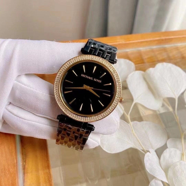 Michael Kors Darci Black Dial Black Steel Strap Watch for Women - MK3322 Buy Now By Michael Kors