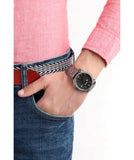 Fossil Machine Chronograph Black Dial Grey Steel Strap Watch for Men - FS4774 Buy Now By Fossil