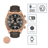 Tissot T Sport PRS 516 Chronograph Grey Dial Grey Leather Strap Watch for Men - T131.617.36.082.00 Buy Now By Tissot