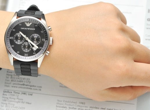 Emporio Armani Sportivo Black Dial Two Tone Ceramic Bracelet Watch For Men - AR5866 Buy Now By Emporio Armani